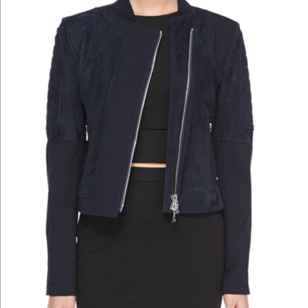 Theory Suede Navy Jacket Size L